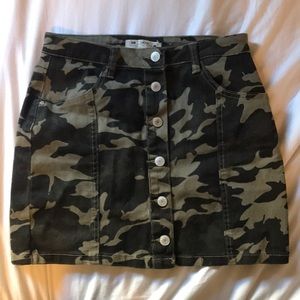 camo jean skirt